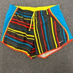 Nike Dri-FIT Running Shorts‎ Striped Colorful Athletic Gym Size Small Activewear